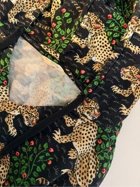 Printfresh Bagheera Hoodie Sweatshirt Size Medium Black Leopard Cheetah Cotton